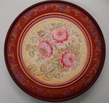 Rose Plate 10 Inch Original Painting